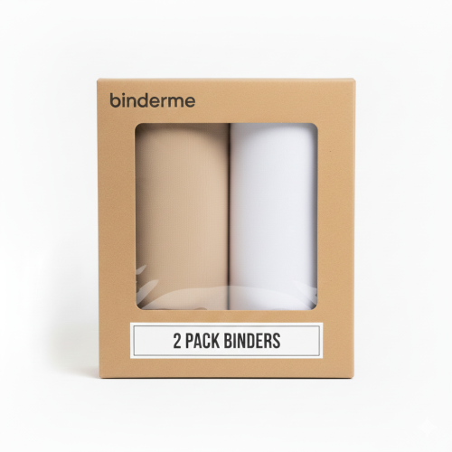 ZESTAW BINDER SPŁASZCZAK BEŻOWY I BIAŁY